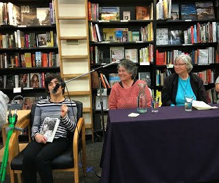 Becky, Dena, and
                Kate at Bookshop Santa Cruz